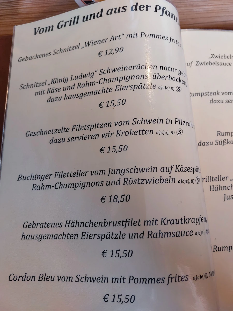 Speisekarte, Alpstuben Buching e.K., Inh. Robert Kerner