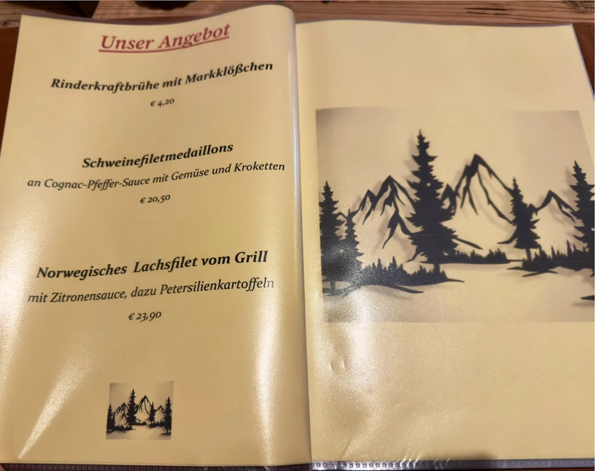Speisekarte, Alpstuben Buching e.K., Inh. Robert Kerner