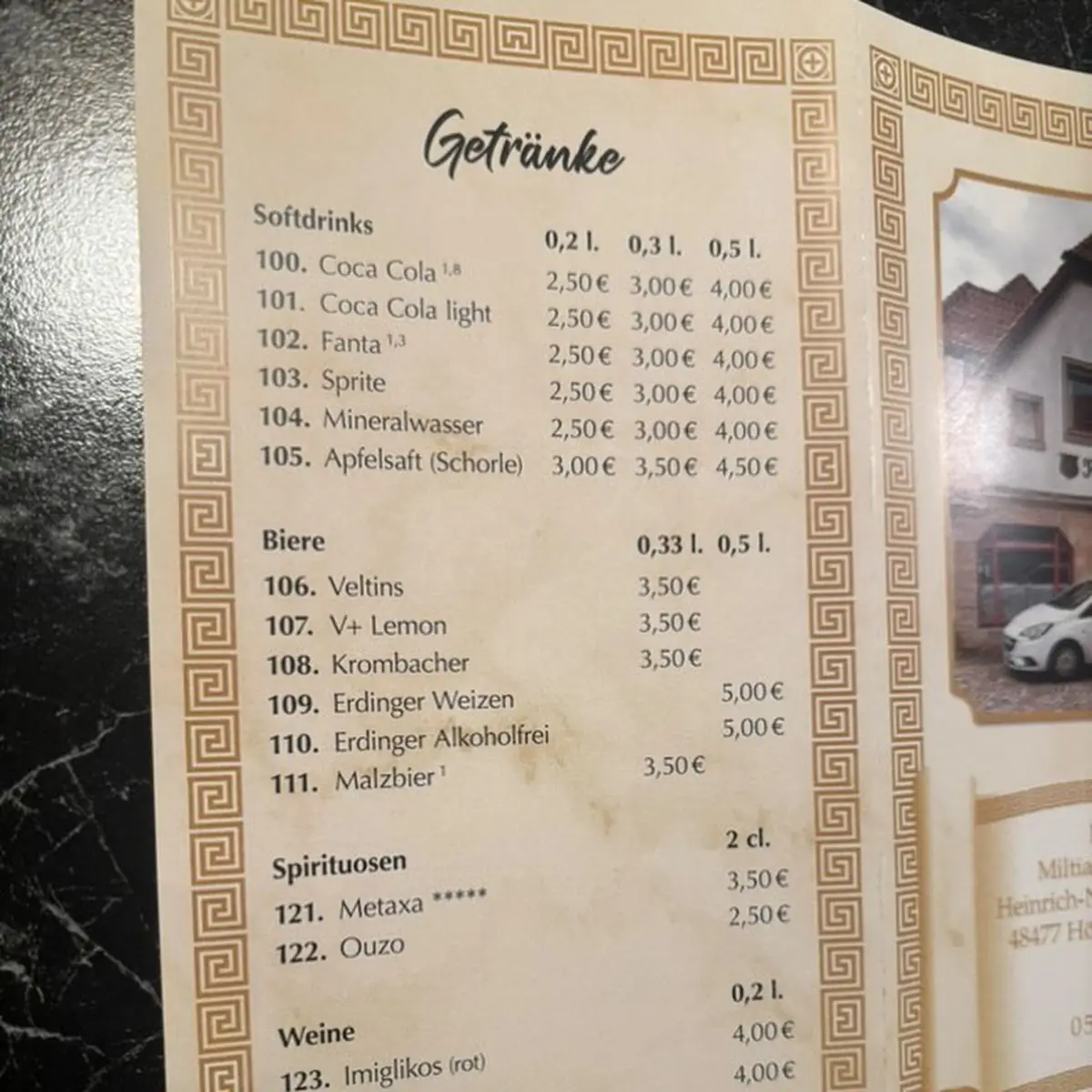 Speisekarte photo 1