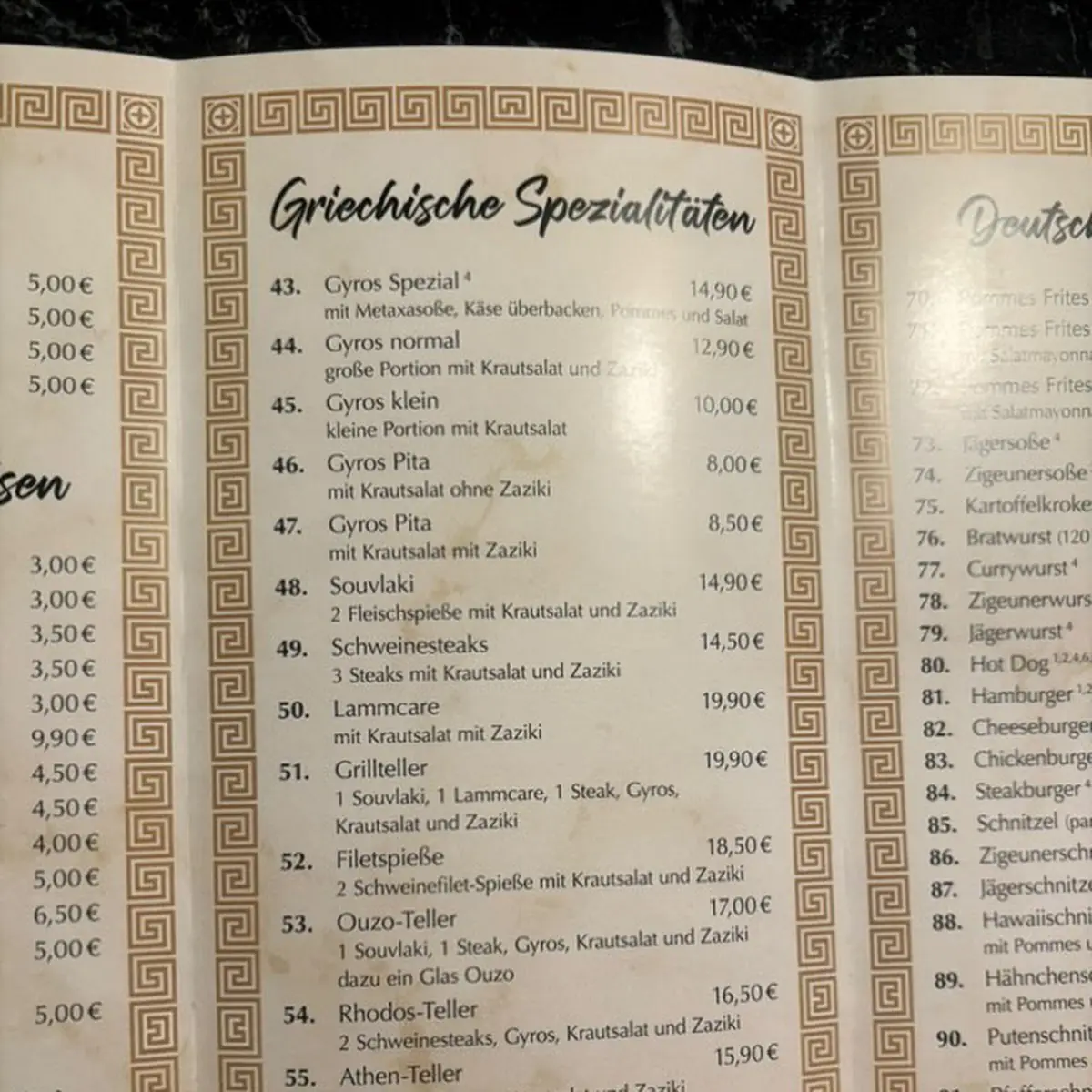 Speisekarte photo 2