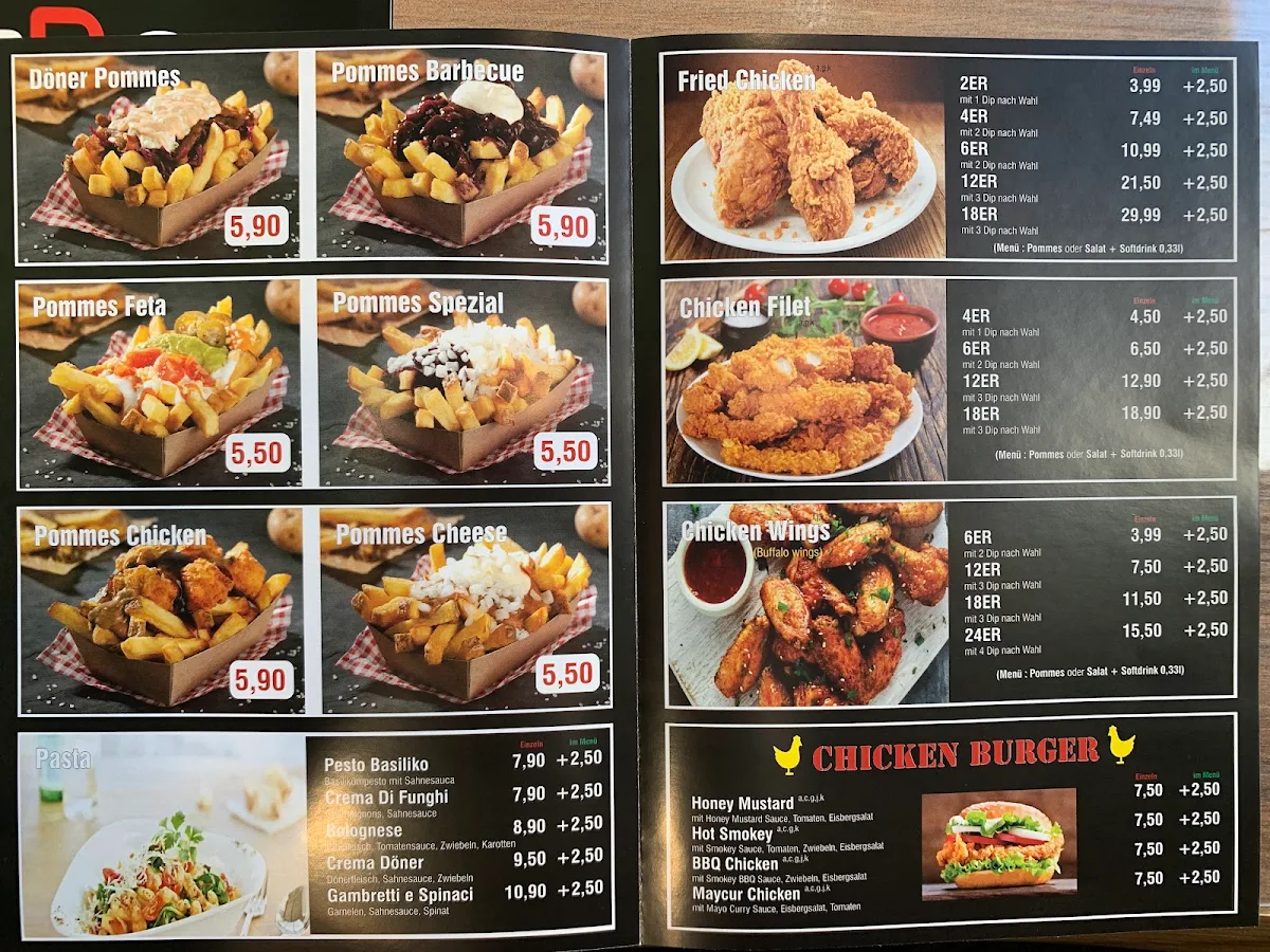 Speisekarte, EatBox Restaurant - Burger & Döner in Eichstätt