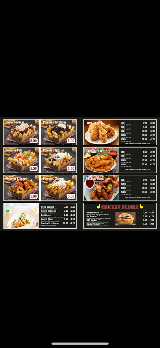 Speisekarte, EatBox Restaurant - Burger & Döner in Eichstätt
