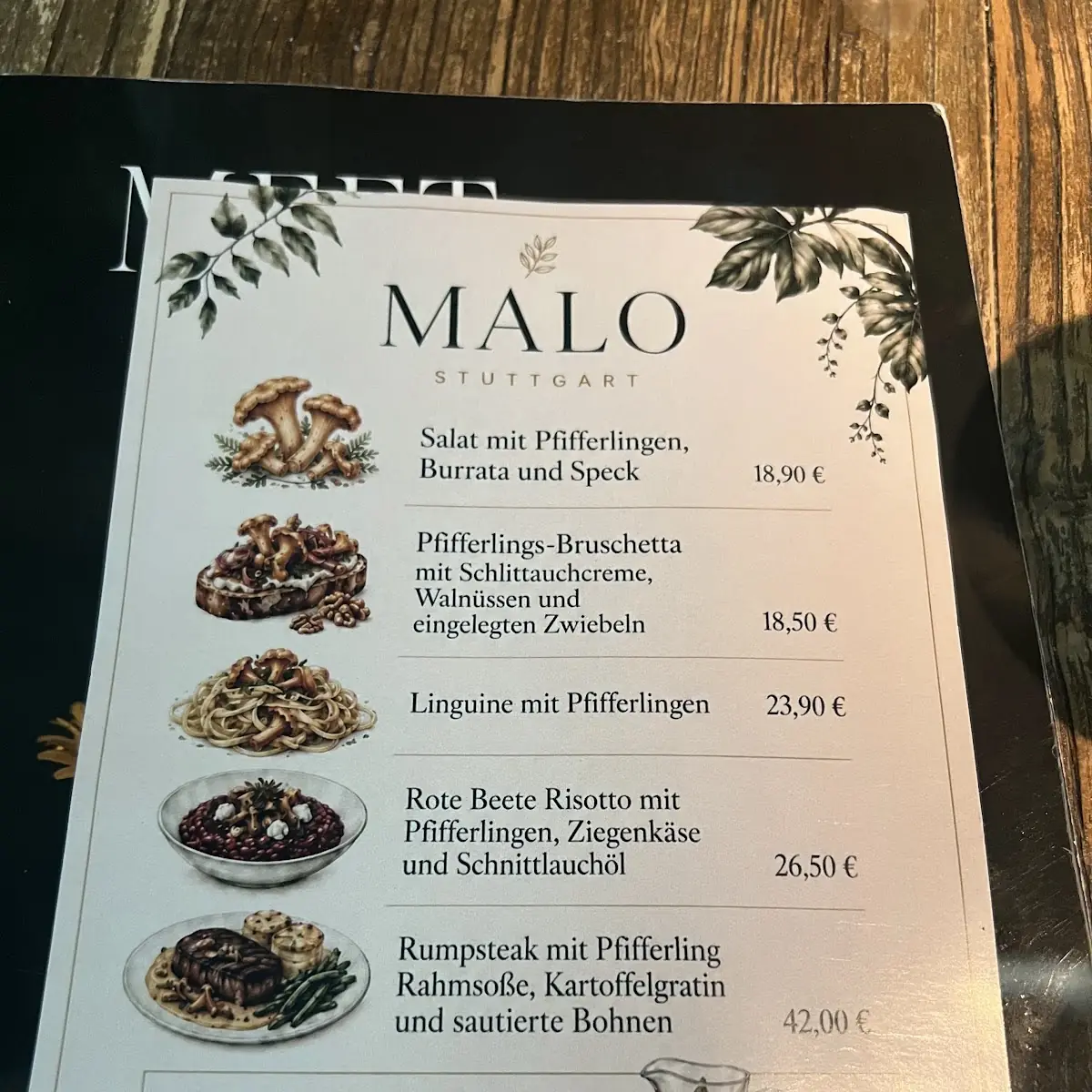Speisekarte, MALO