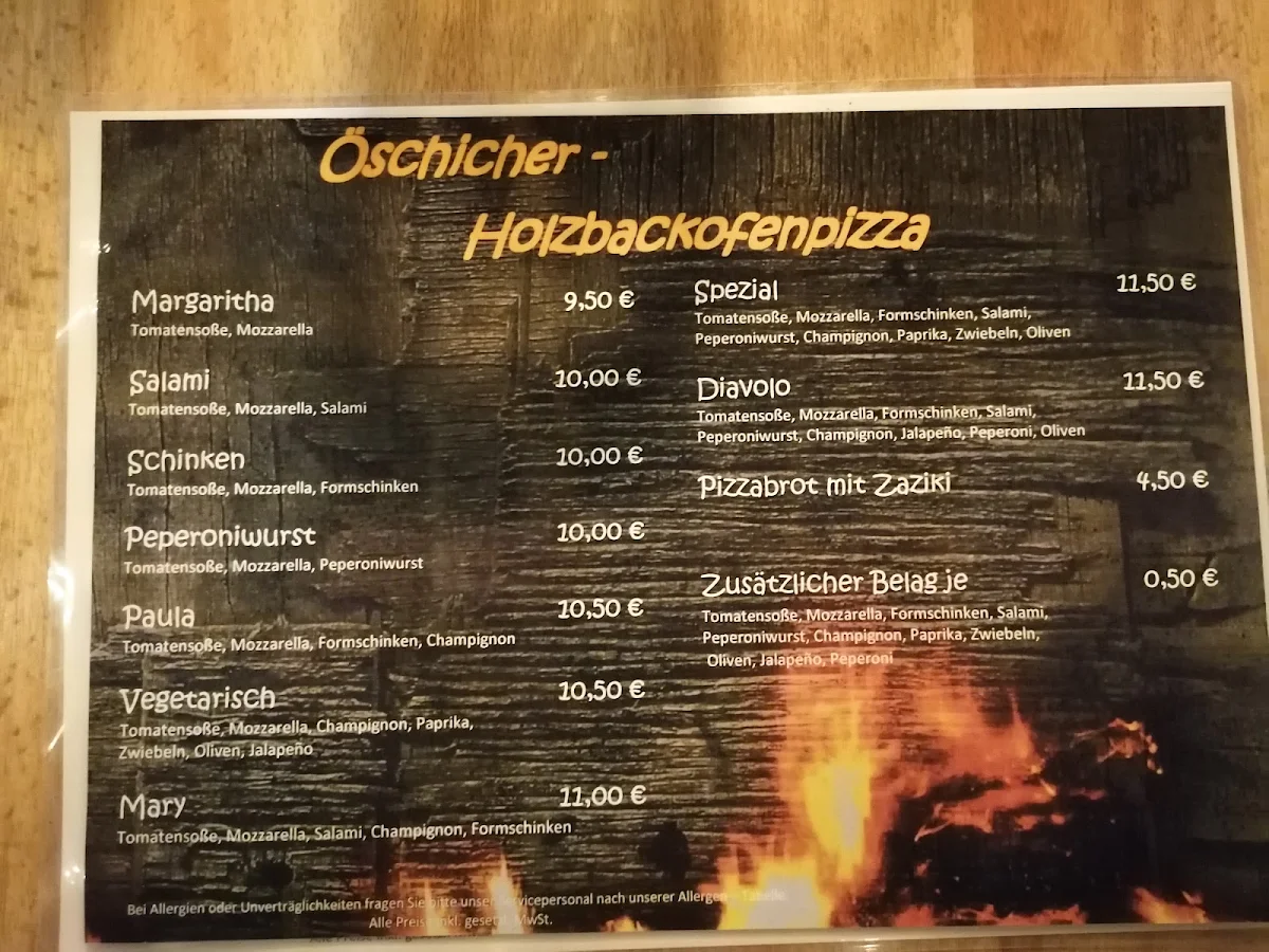 Speisekarte, Brauerei Aschach