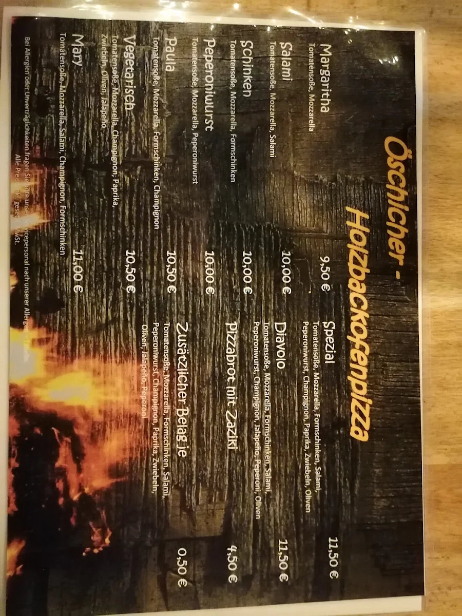Speisekarte, Brauerei Aschach