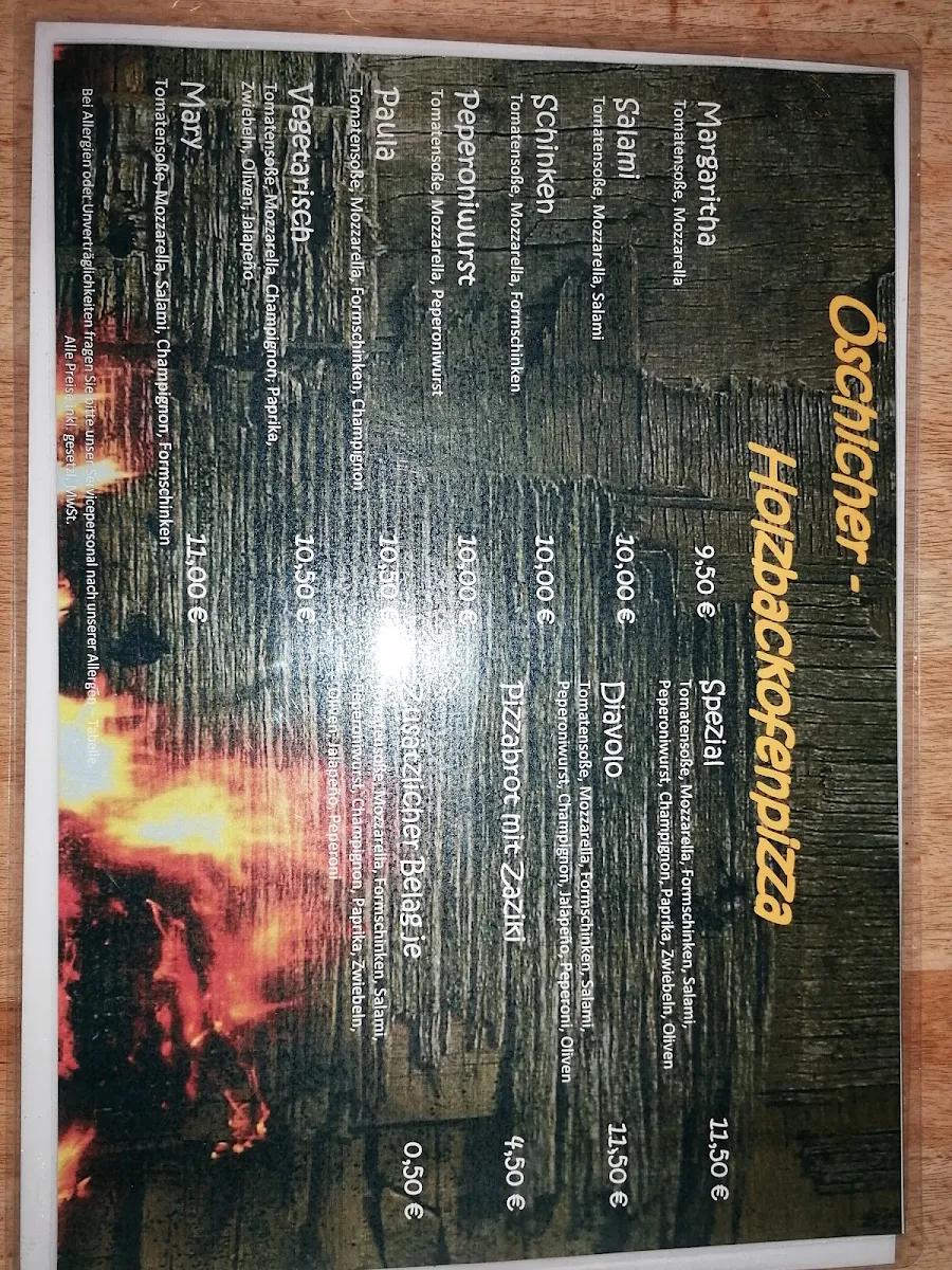 Speisekarte, Brauerei Aschach