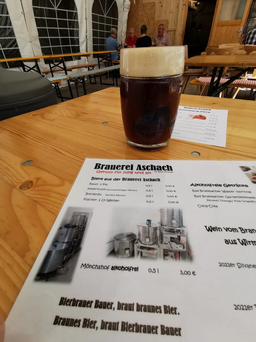 Speisekarte, Brauerei Aschach