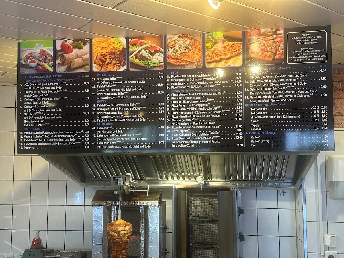Speisekarte, Deniz döner immbiss
