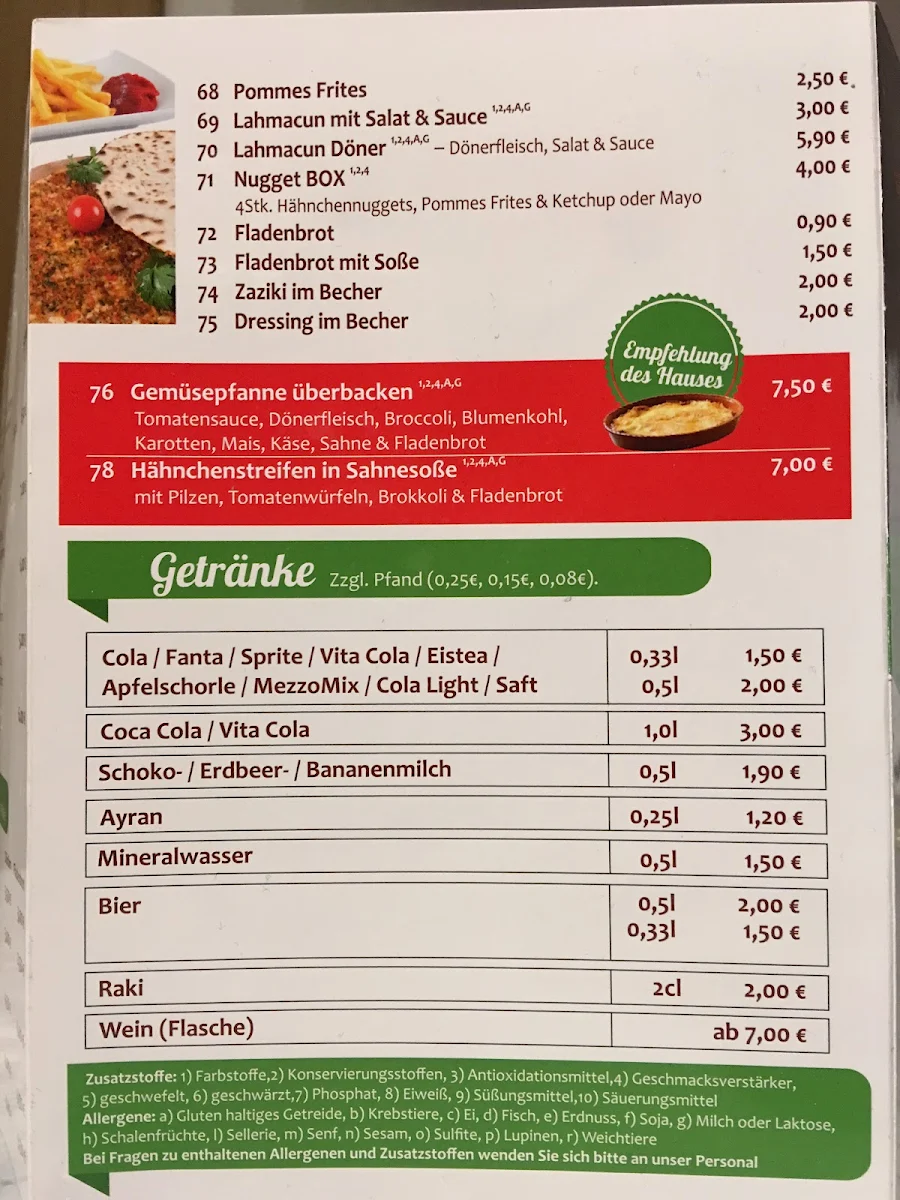Speisekarte photo 1