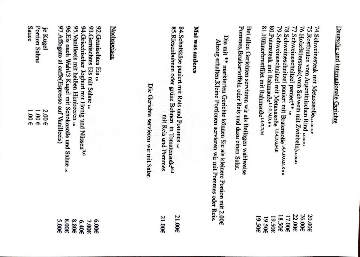 Speisekarte photo 2