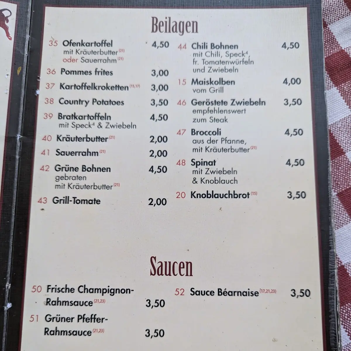 Speisekarte photo 2