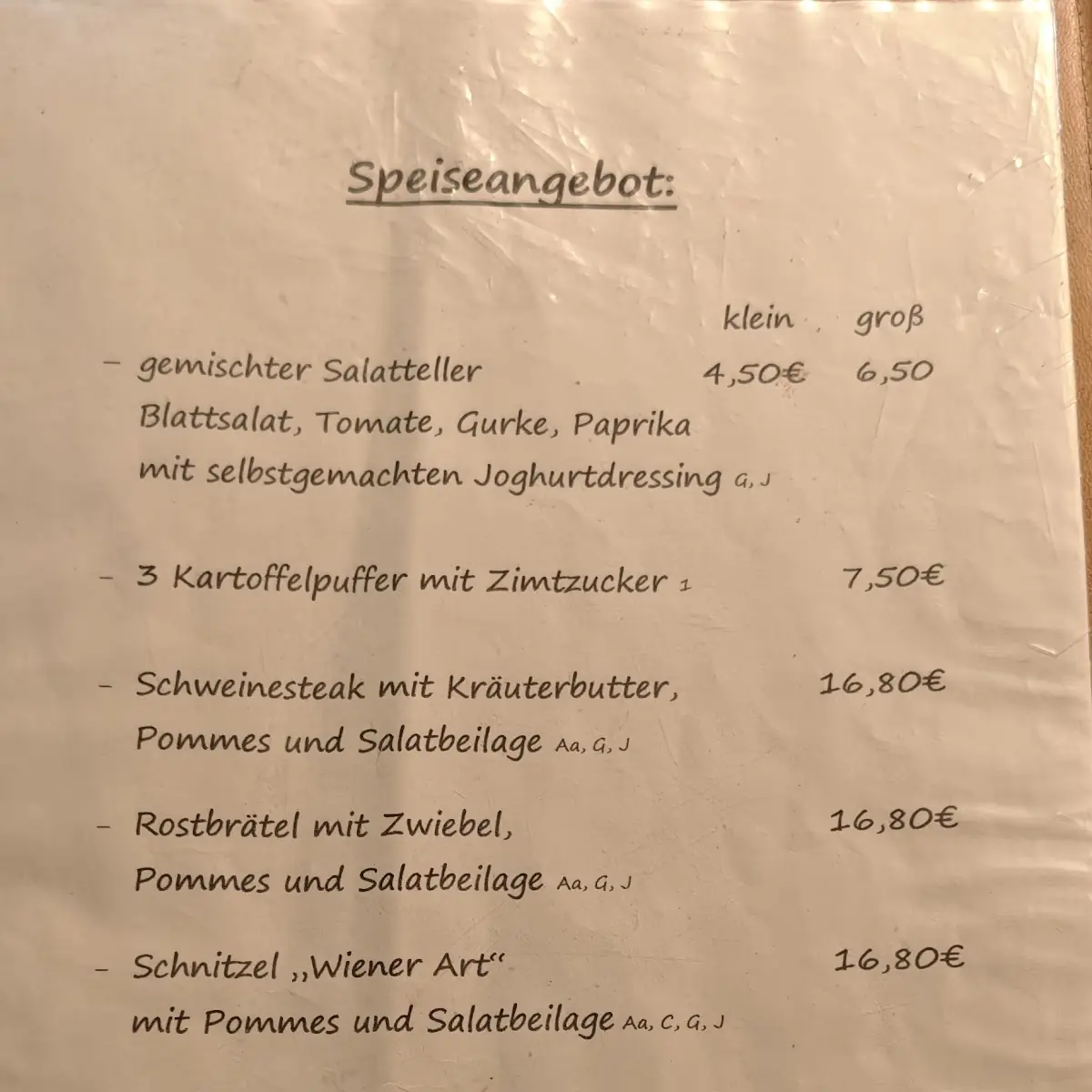 Speisekarte photo 1