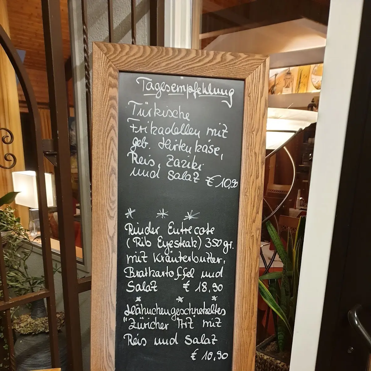 Speisekarte, Café Im Garten Eden