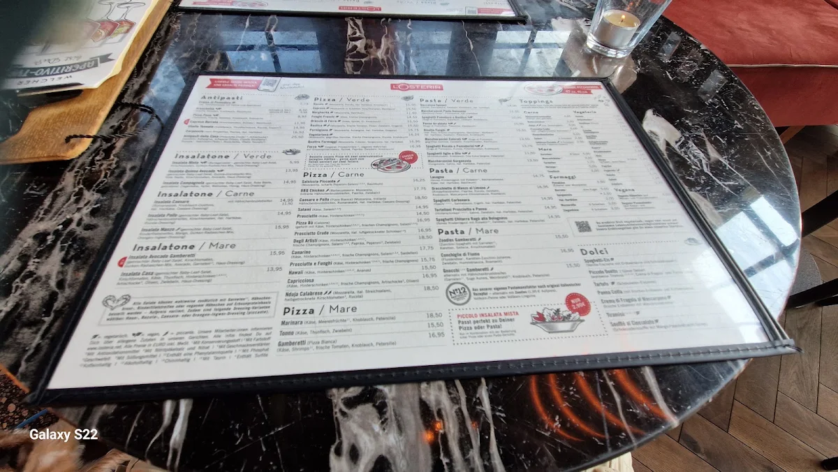 Speisekarte, L'Osteria Euskirchen