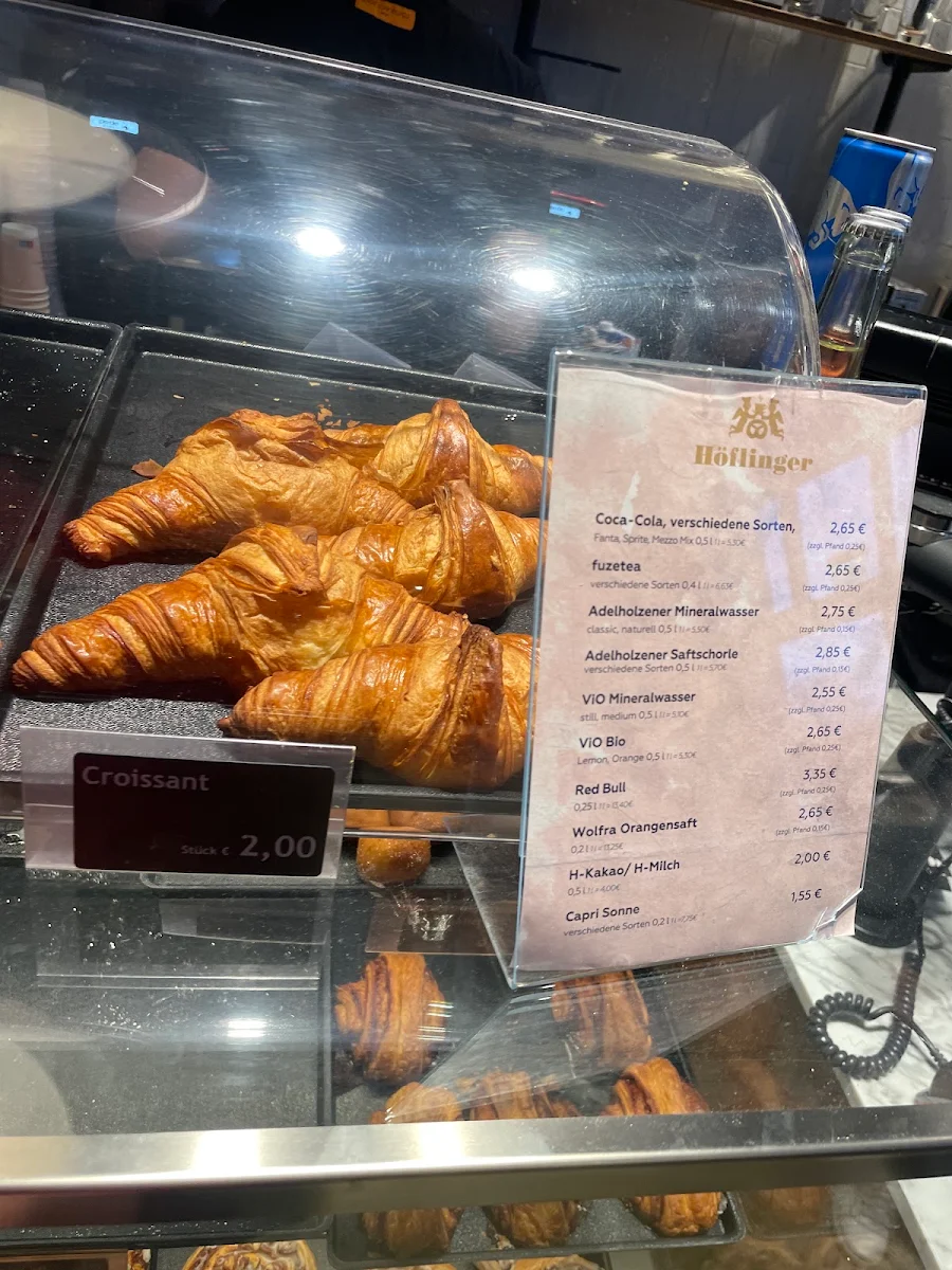 Speisekarte, Bäckerei Höflinger