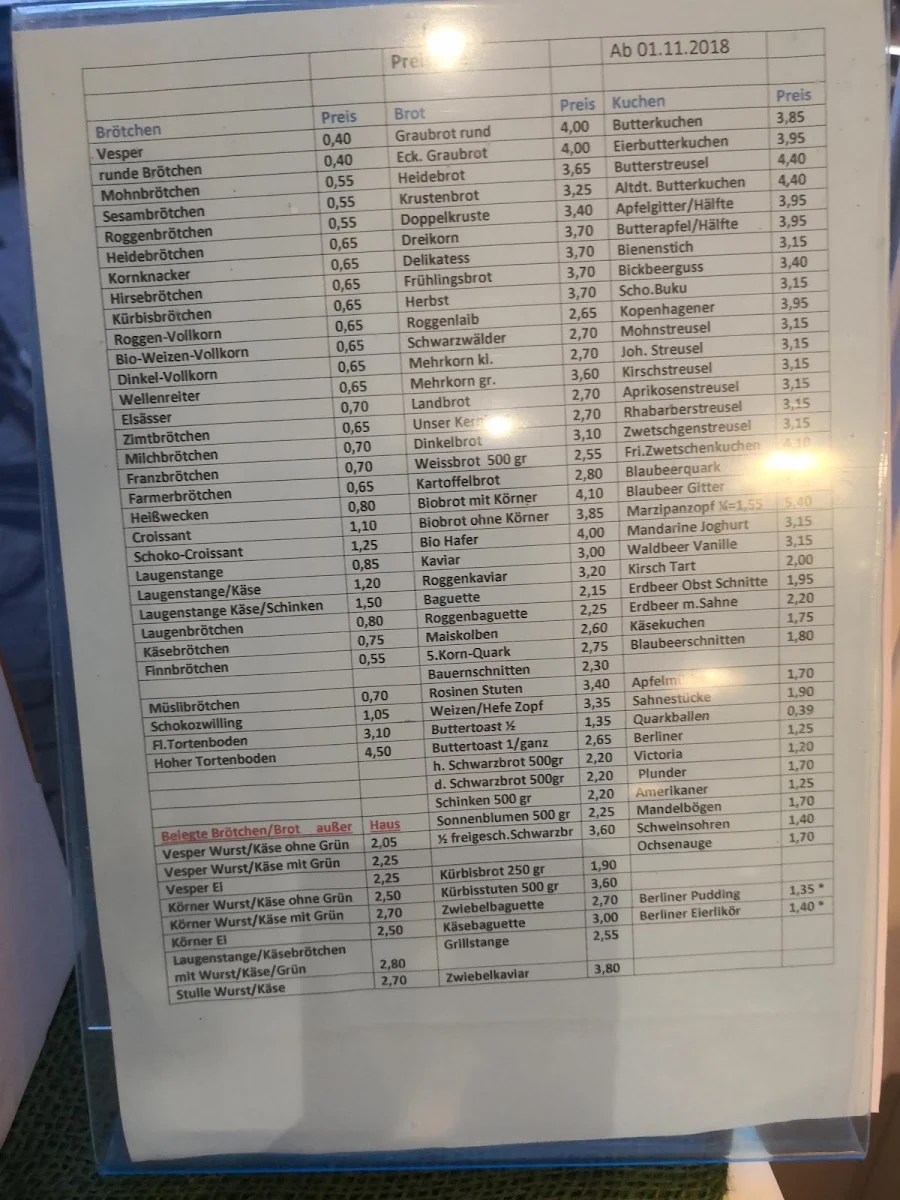 Speisekarte photo 1