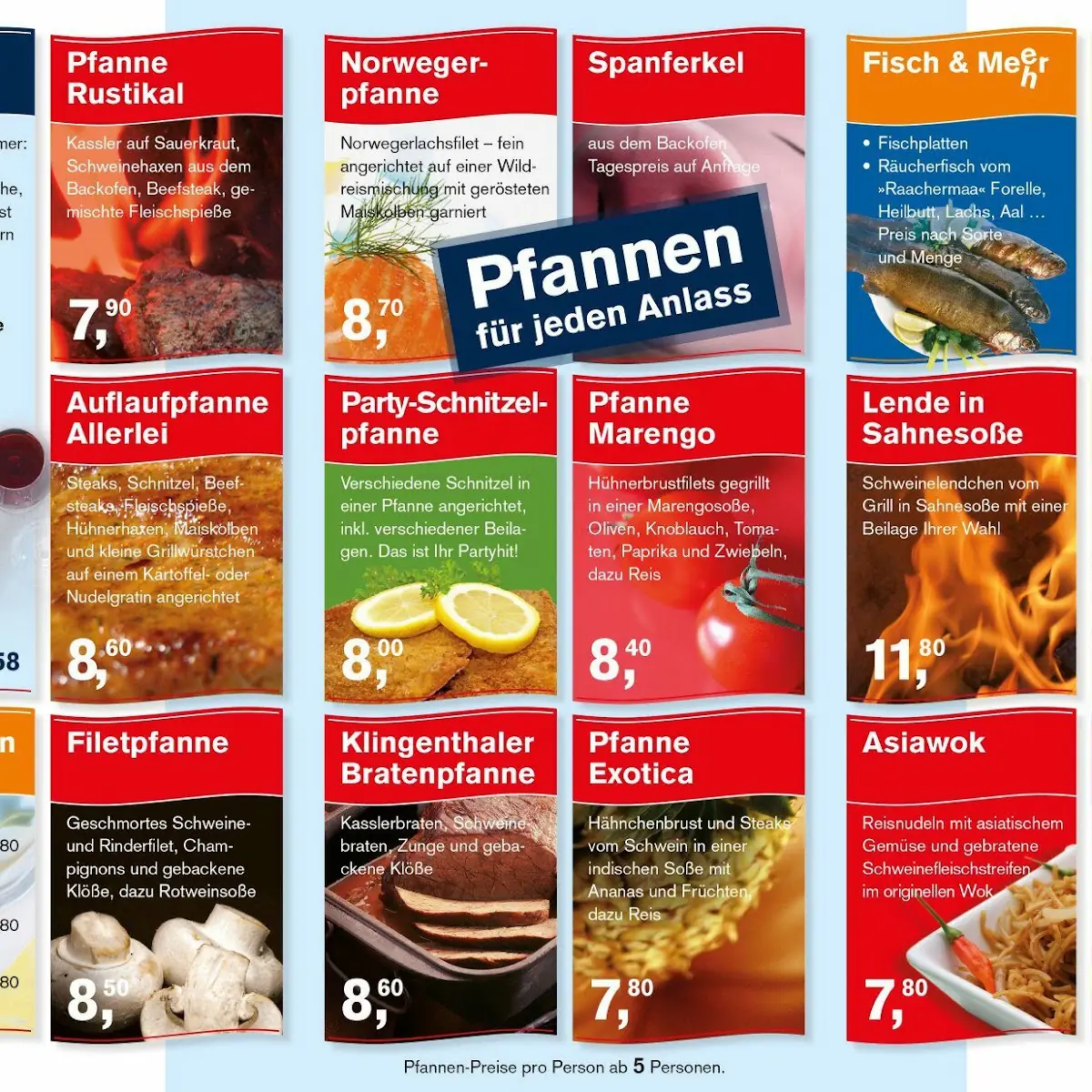 Speisekarte, Zum Sportlerwirt