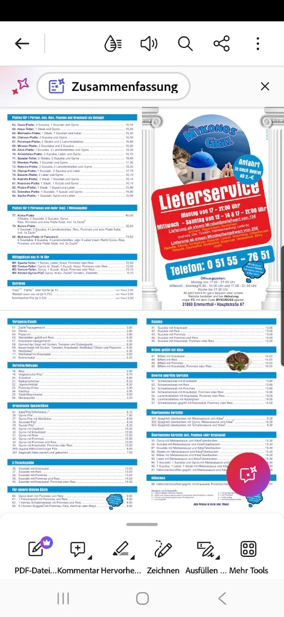 Speisekarte photo 1