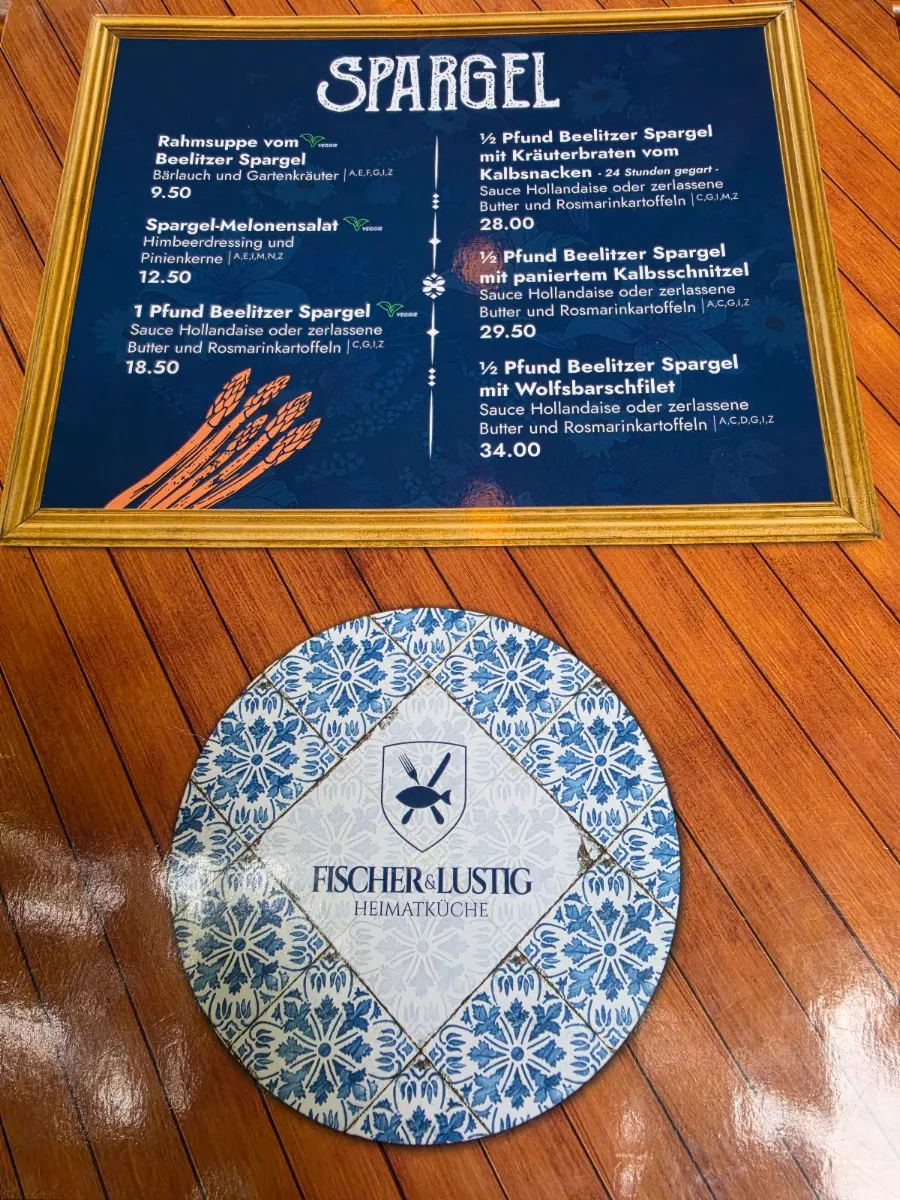 Speisekarte, Zur Gerichtslaube