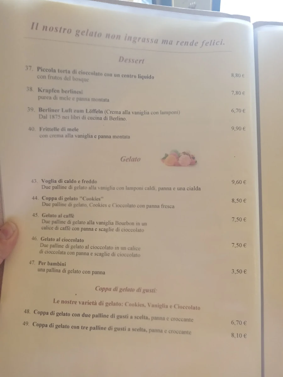 Speisekarte, Zur Gerichtslaube