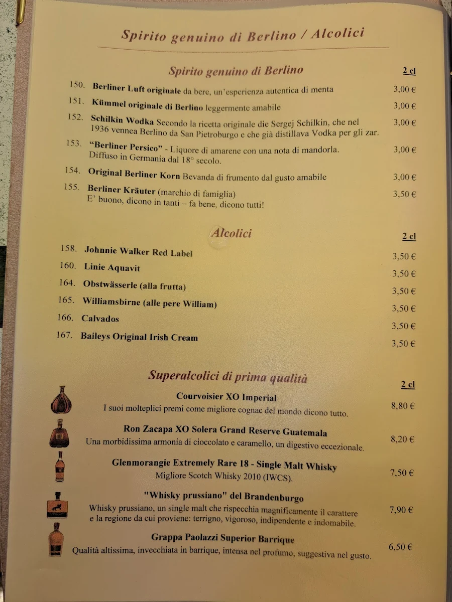 Speisekarte, Zur Gerichtslaube
