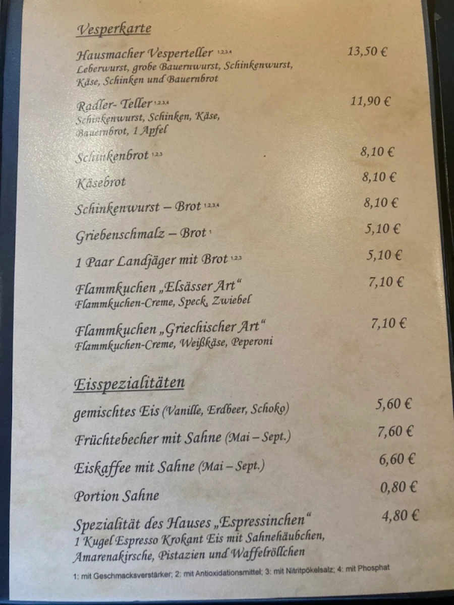 Speisekarte photo 2