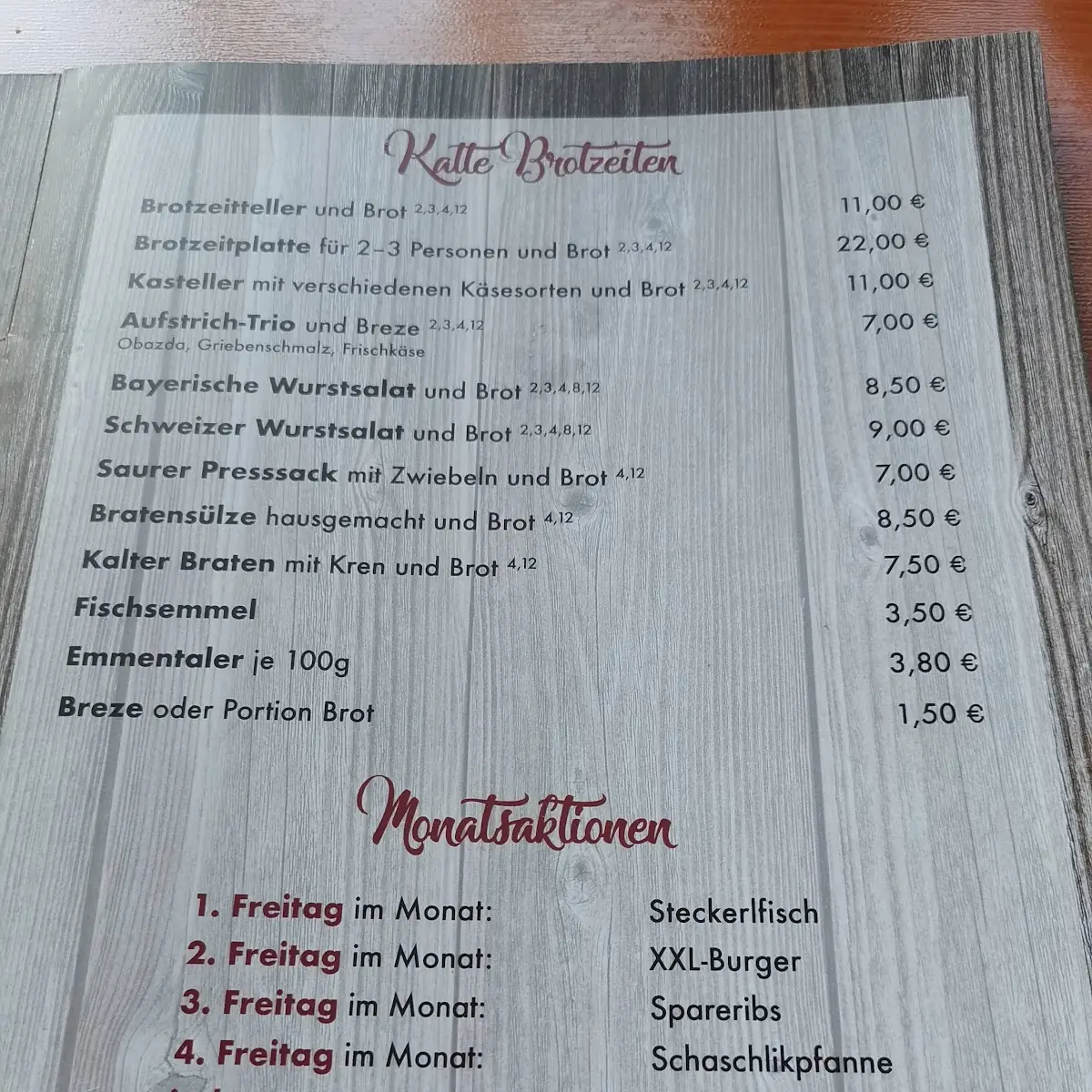 Speisekarte photo 9