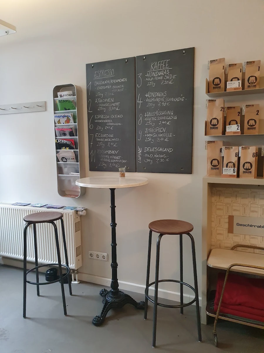 Speisekarte, Kaffee Monopol