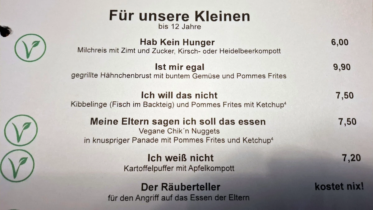 Speisekarte, Mälzer Brau- und Tafelhaus