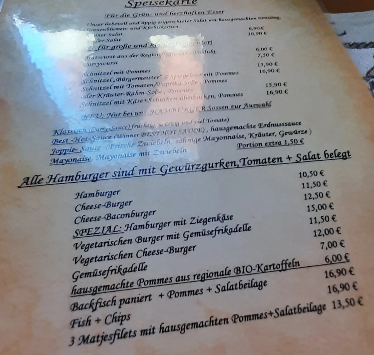 Speisekarte, Störtebeker's Stuv