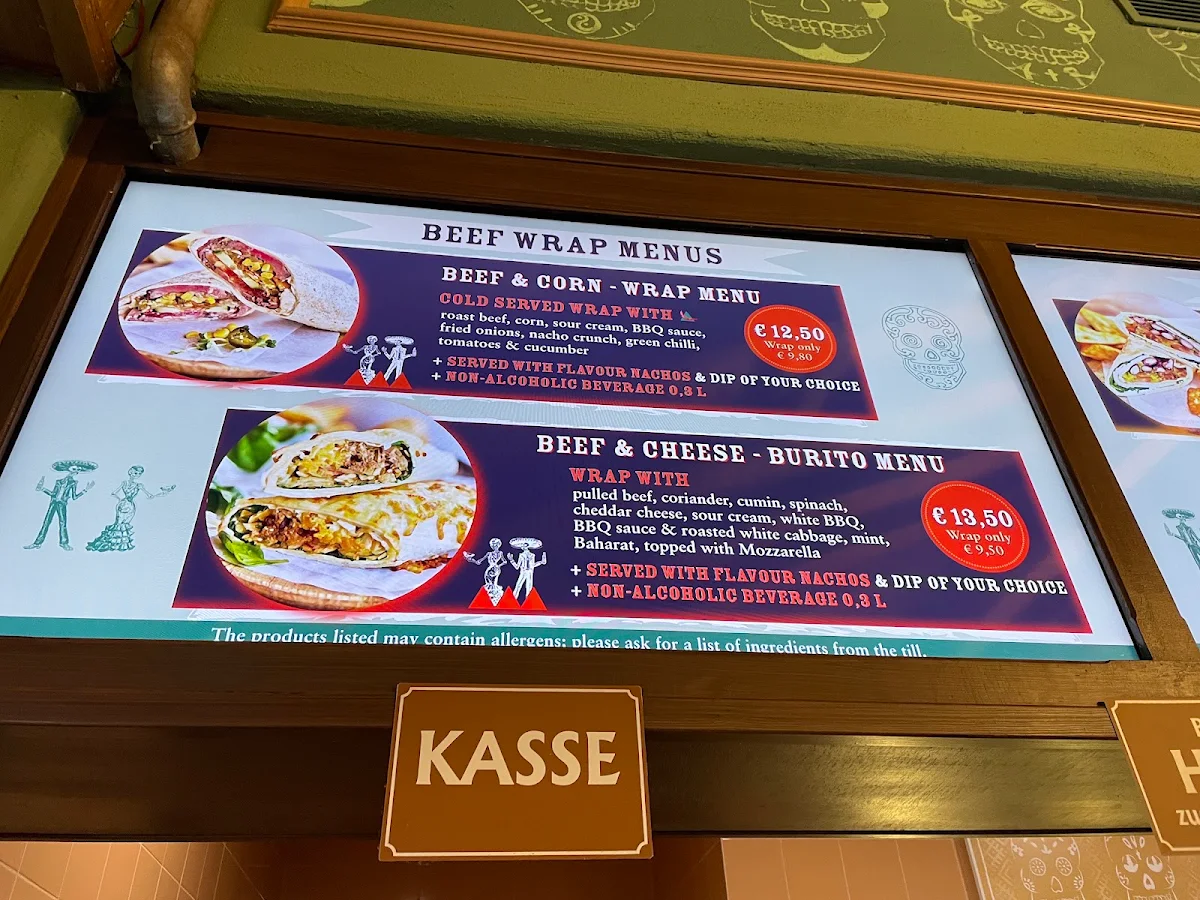 Speisekarte, La Cantina Tacana