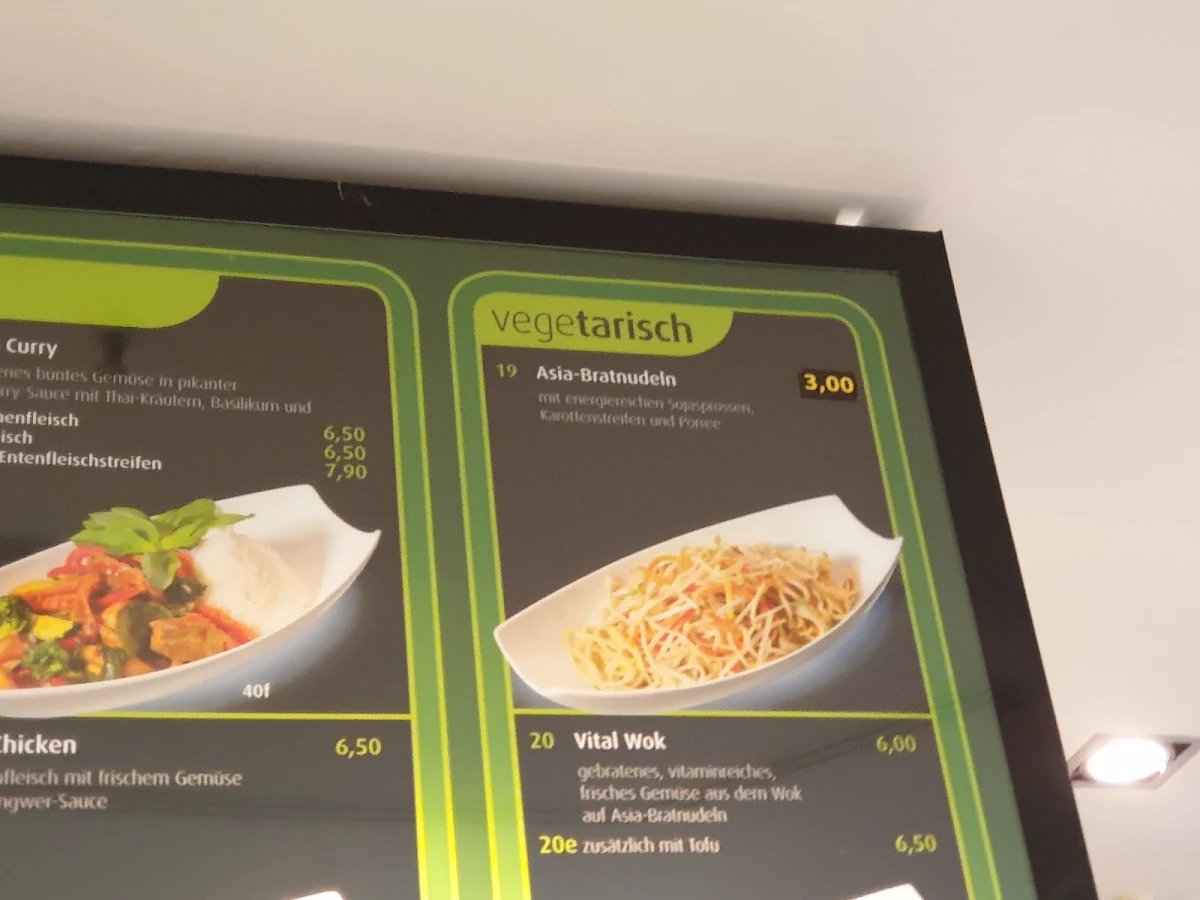 Speisekarte, Asiagourmet
