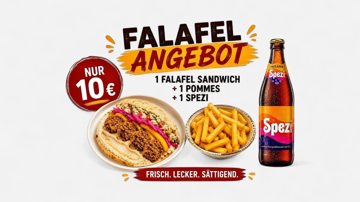 Speisekarte, Falafel Ecke