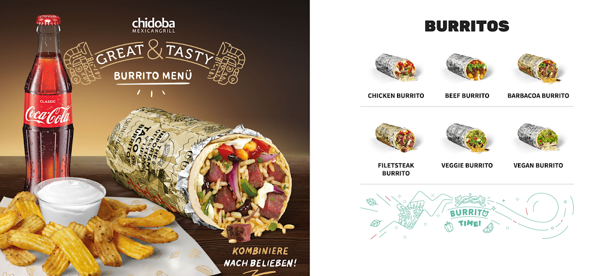 Speisekarte, chidoba MEXICAN GRILL - Sachsenhausen