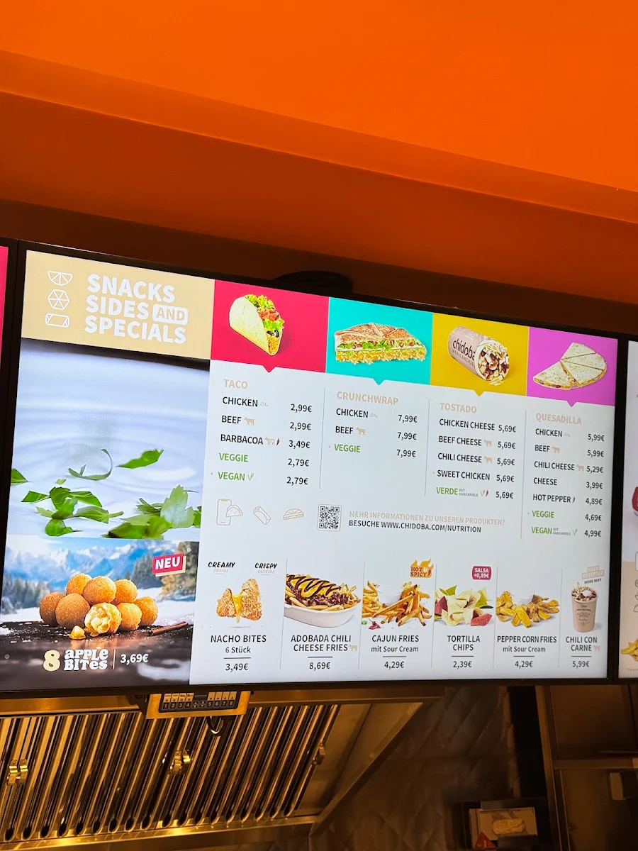 Speisekarte, chidoba MEXICAN GRILL - Sachsenhausen