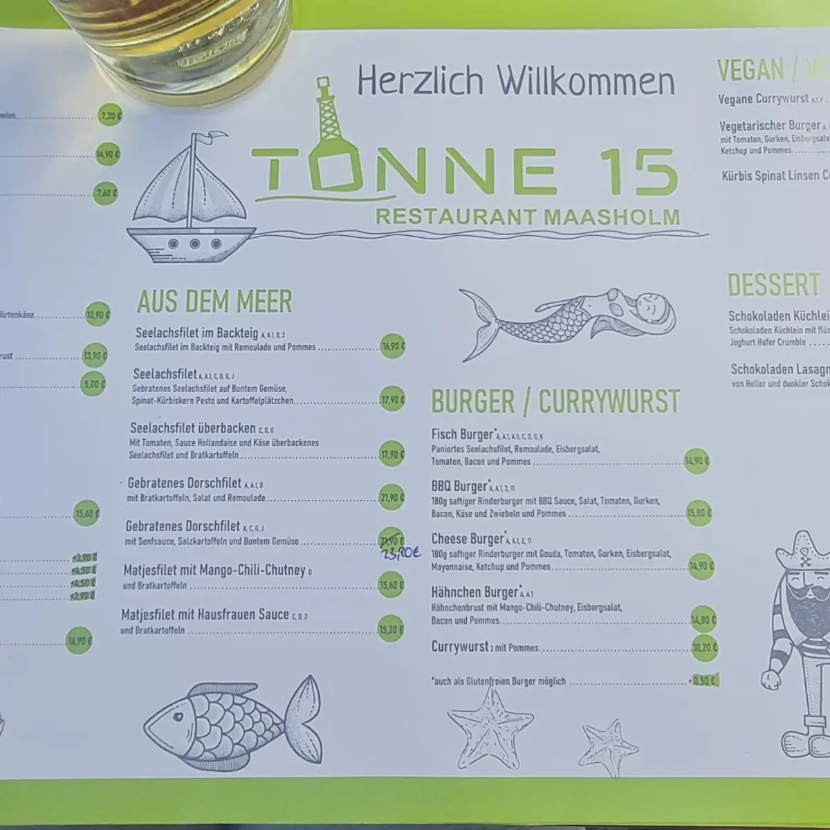 Speisekarte, Tonne15