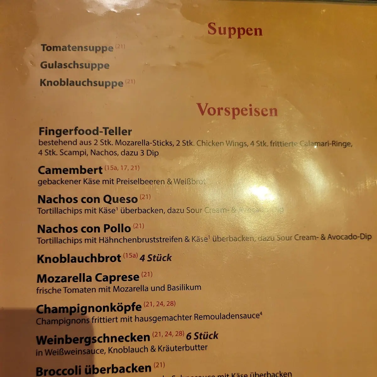 Speisekarte photo 1