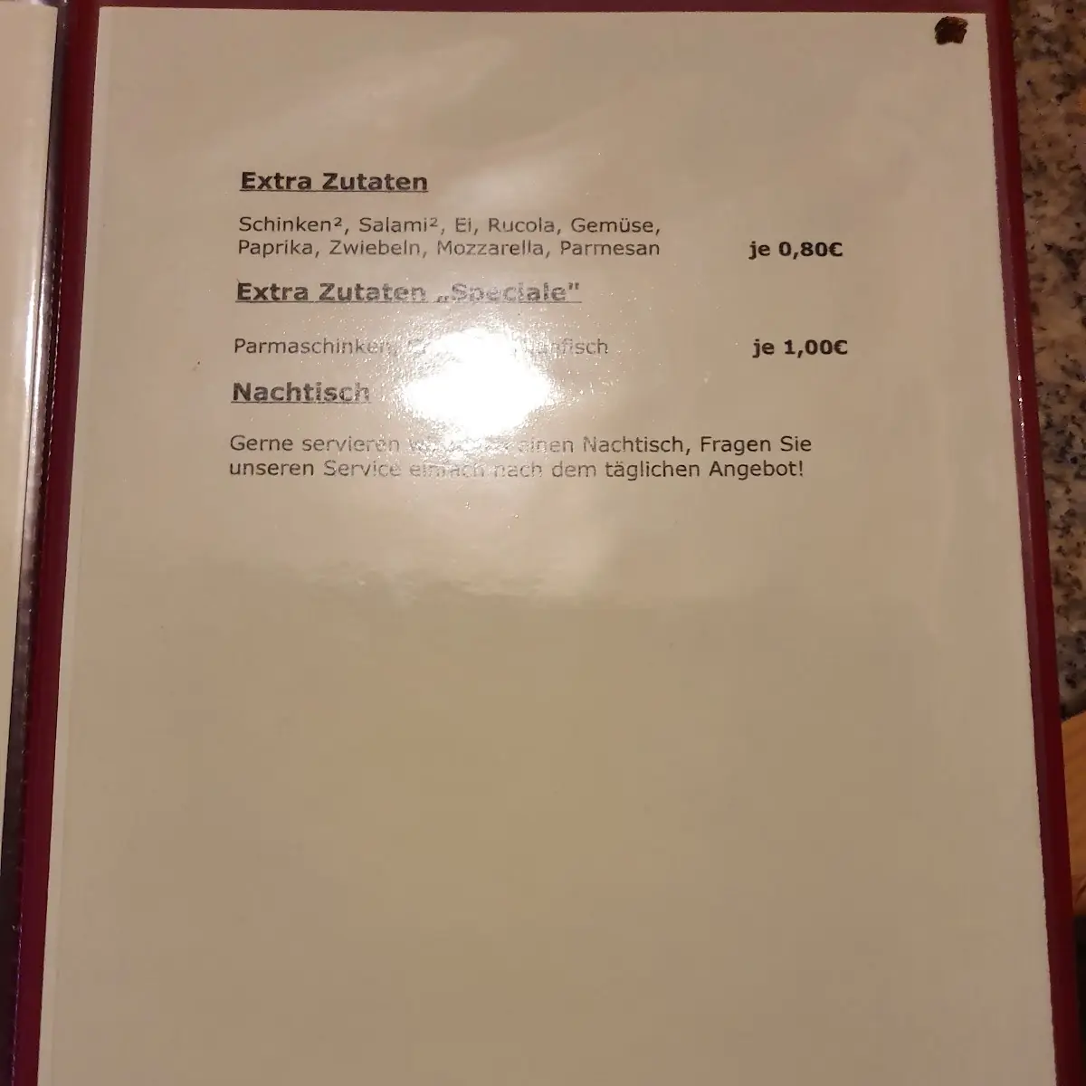 Speisekarte photo 1