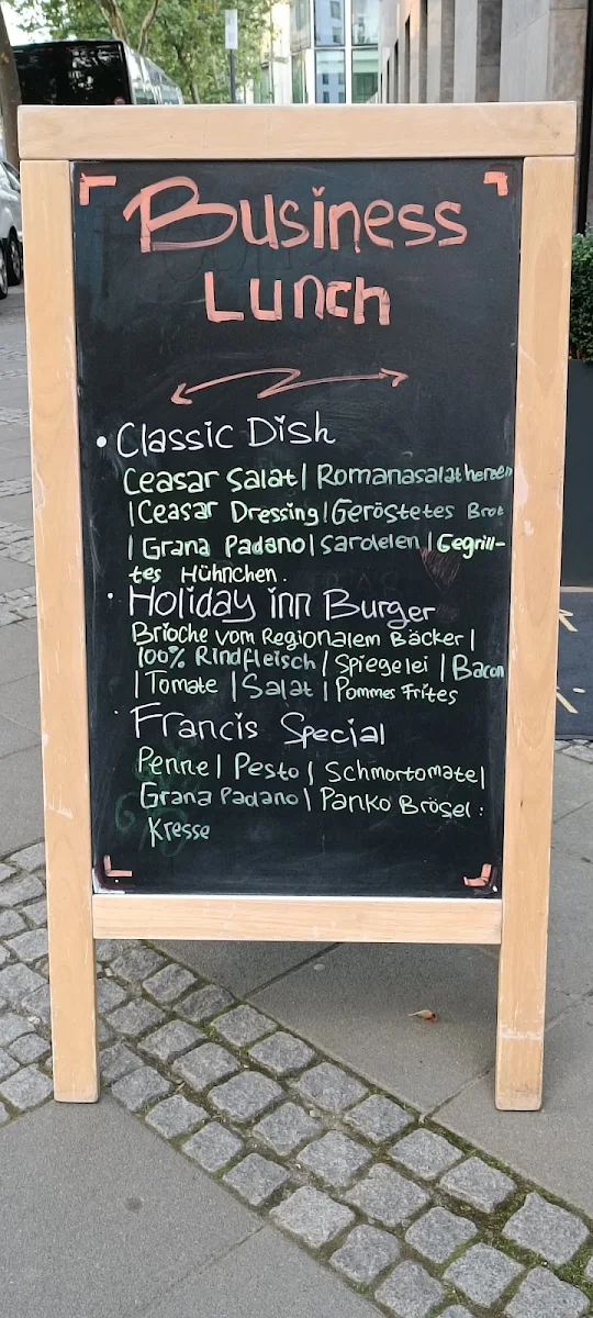 Speisekarte, Restaurant Francis