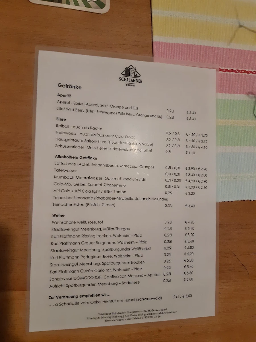 Speisekarte photo 2