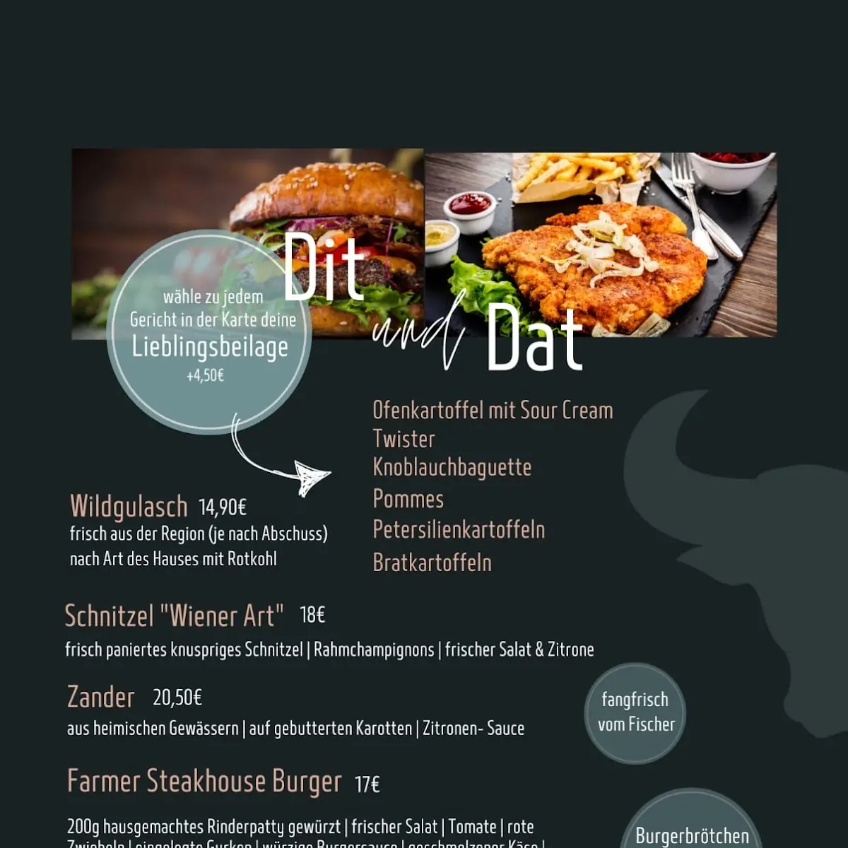 Speisekarte, FARMER STEAKHOUSE