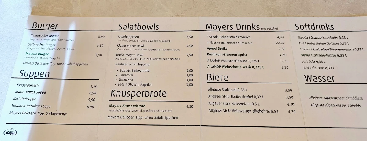 Speisekarte photo 1