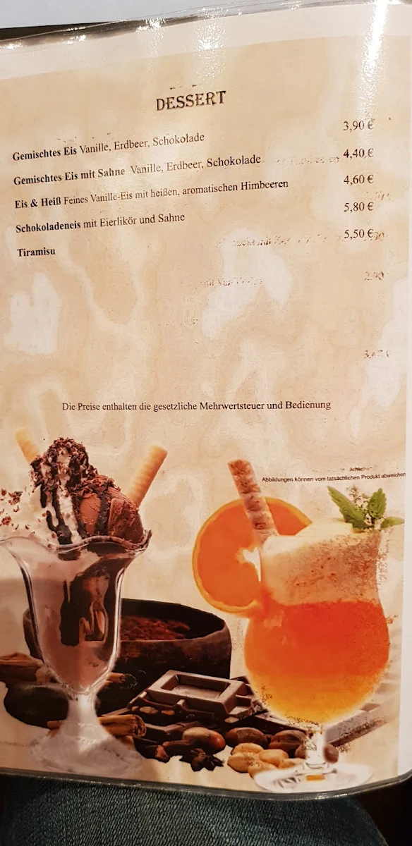 Speisekarte, Bacchus