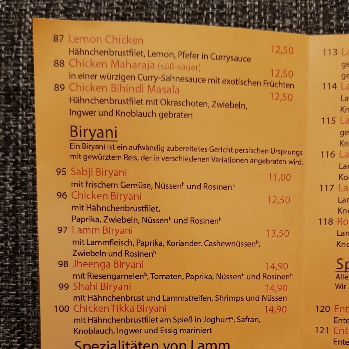 Speisekarte photo 4