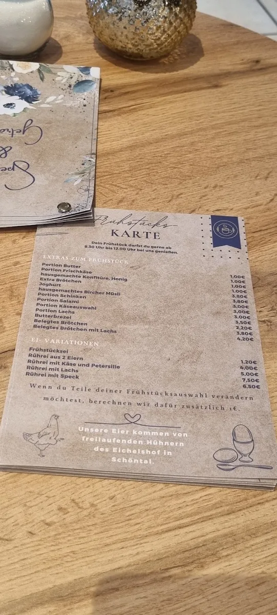 Speisekarte, Café Köpfle