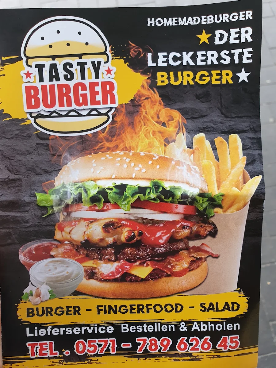 Speisekarte, Tasty Burger Minden
