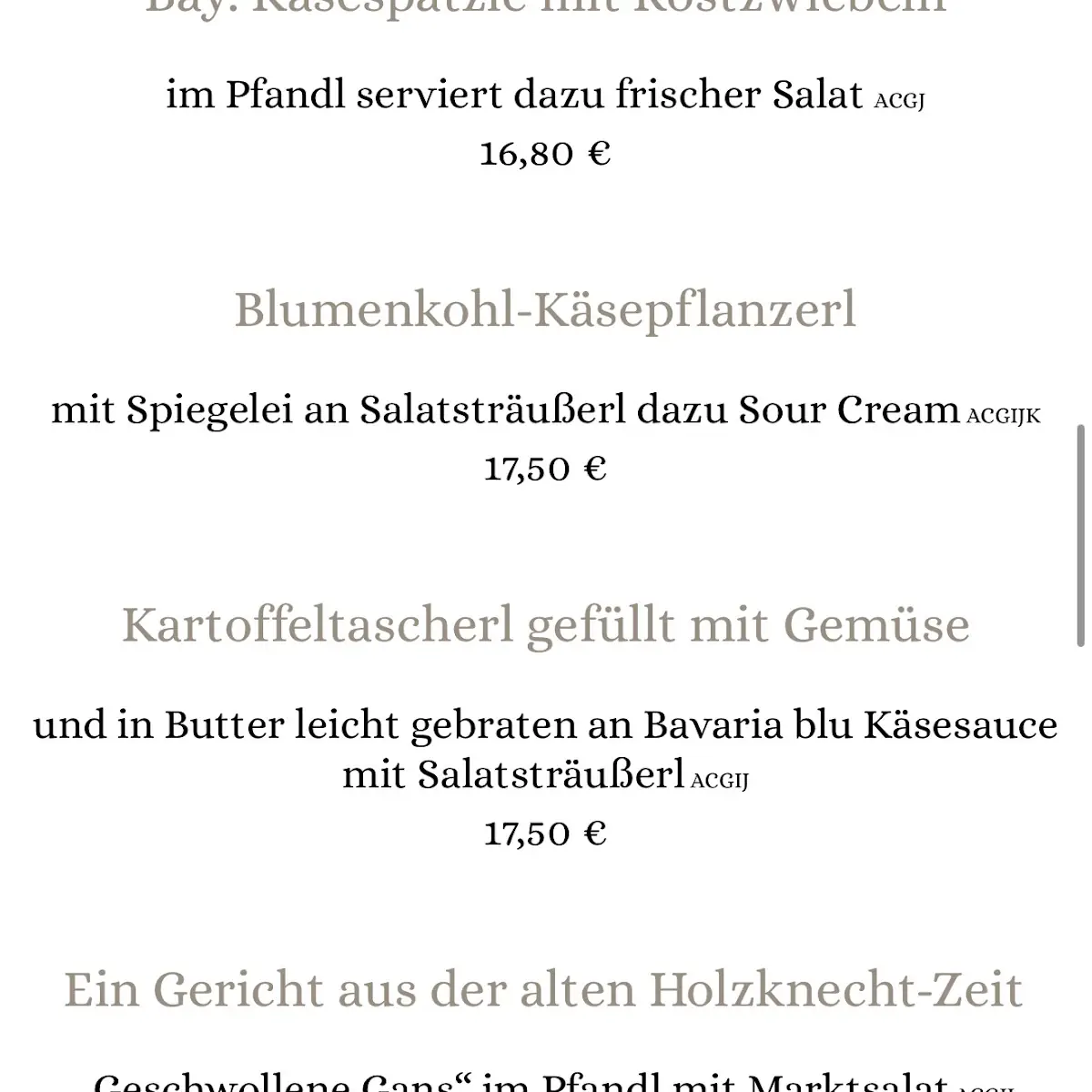 Speisekarte photo 4