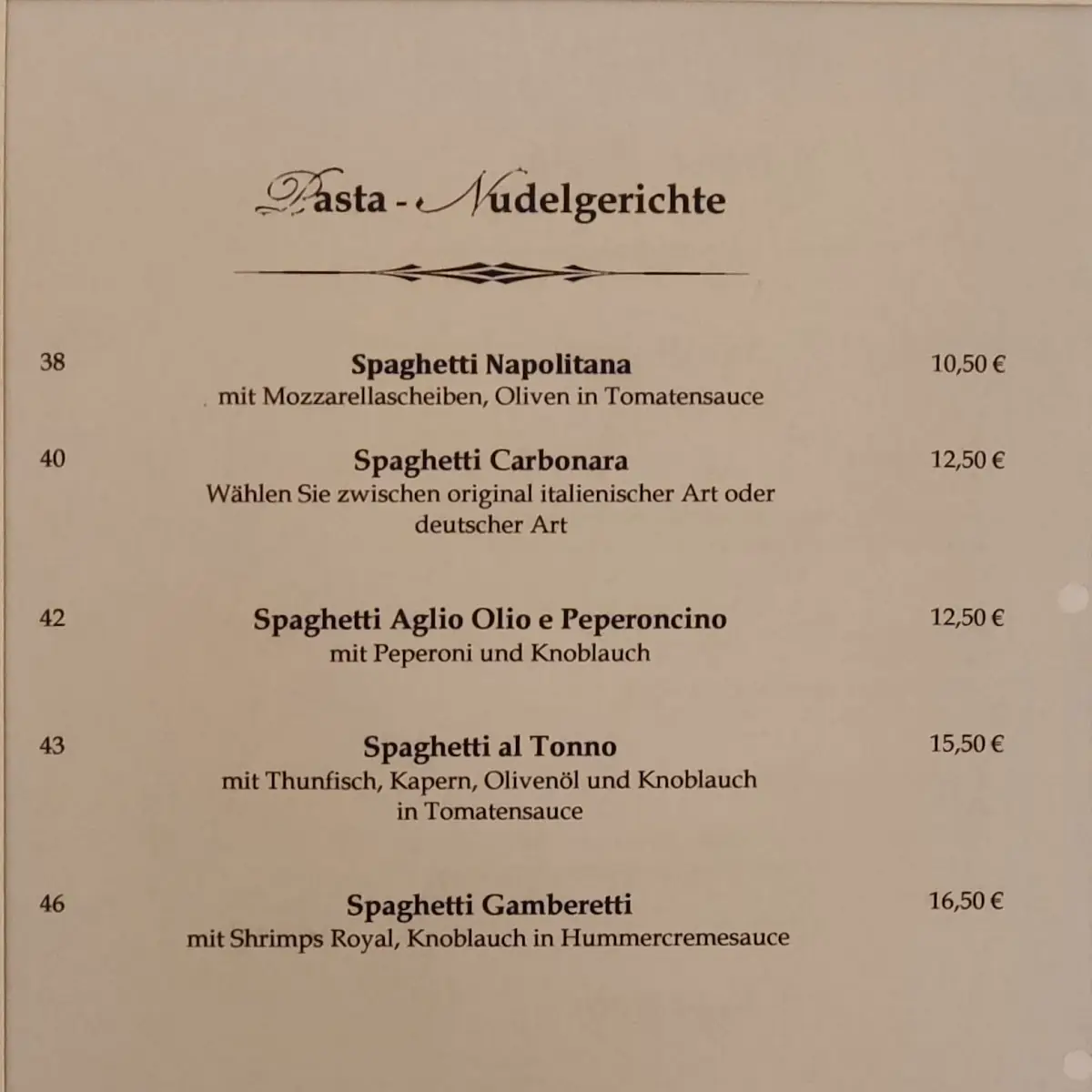 Speisekarte photo 2
