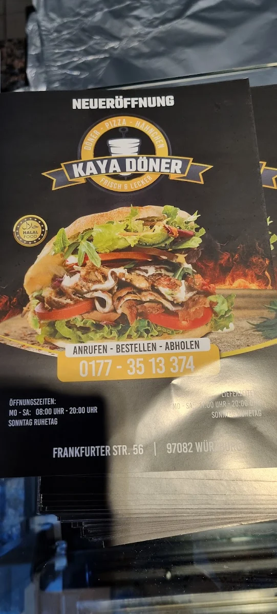 Speisekarte, Döner & Pizza Haus