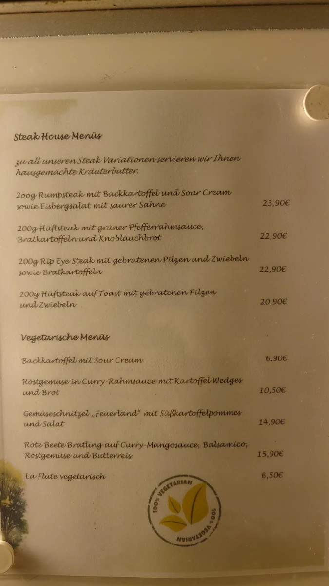 Speisekarte, Zur Gnutzer Mühle
